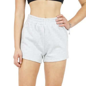 Fleece Sweatshorts: Mid-Rise Cotton Blend Loungewear