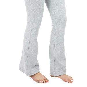 High Rise Cotton Flare Leggings: USA Made Yoga Pants