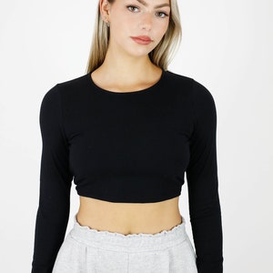 Premium cotton backless tied-up long sleeve top image 2