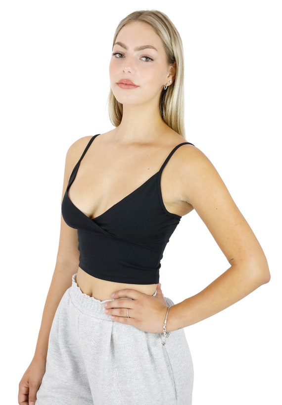 Womens Party Tops, Sleeveless Top Women, Deep V Neck Tops, V Neckcrop Tops,  Deep Plunge Tank 