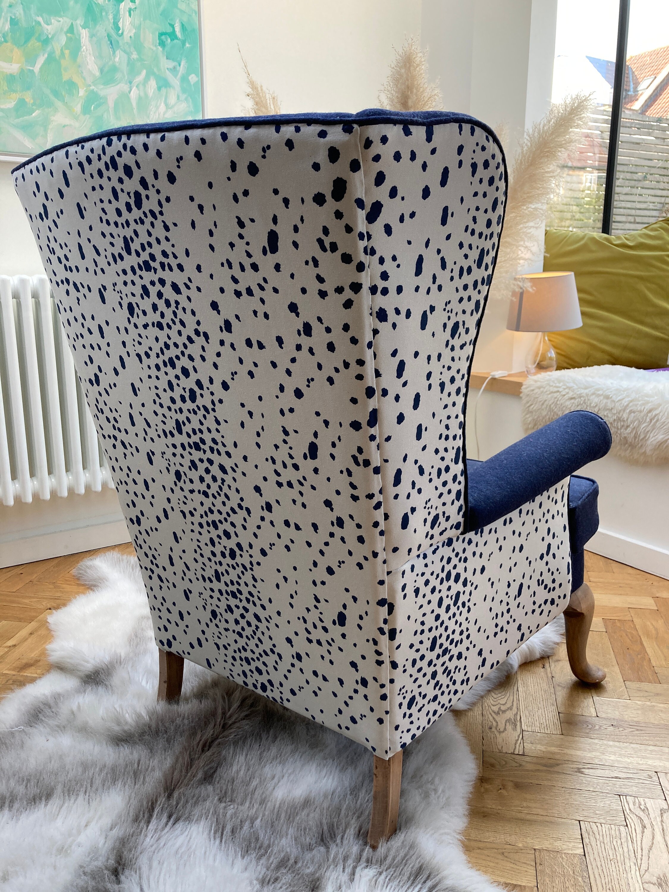 Leopard print 2024 wingback chair