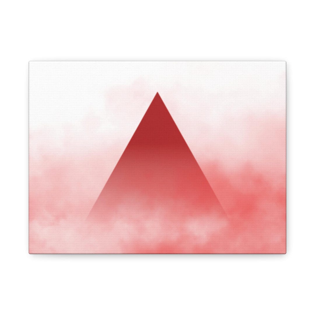 DST Red Triangle Matte Canvas Wall Art for Modern Home Decor, Sorority ...