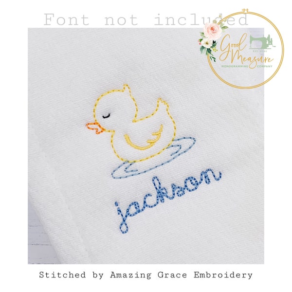 Vintage Stitch Mini Barnyard Baby Duck Embroidery Design