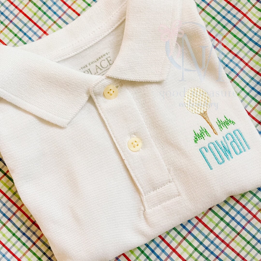 ミニフィルゴルフボールとティーマシン刺繍デザイン - Etsy 日本