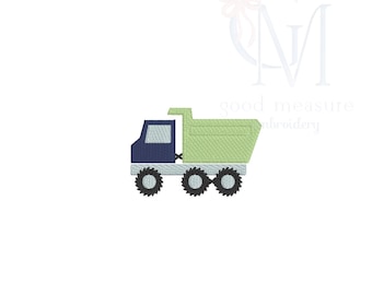Mini Fill Construction Dump Truck Machine Embroidery Design