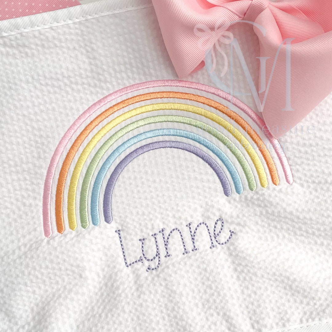 Satin Rainbow Machine Embroidery Design - Etsy