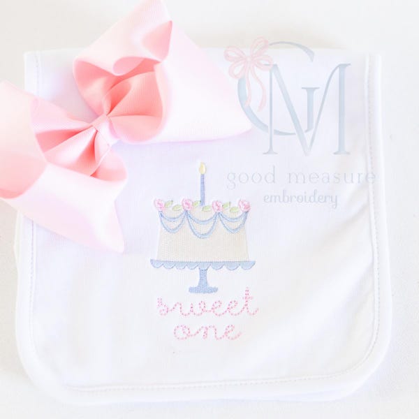 Floral Birthday Cake Mini Fill Machine Embroidery Design