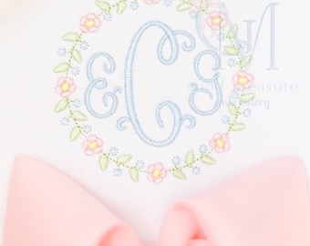 Vintage Daisy Frame Machine Embroidery Design