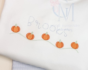 Pumpkins Rolling Hills Machine Embroidery Design