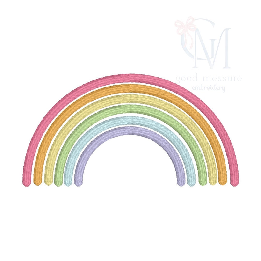 Satin Rainbow Machine Embroidery Design - Etsy