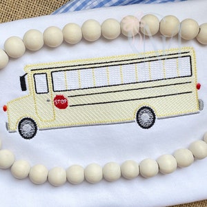 School Bus Sketch Back To School Stitch Machine Embroidery Design