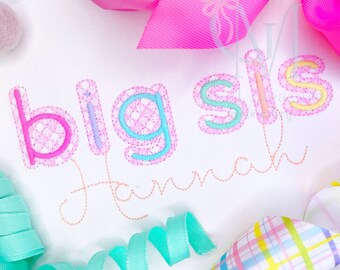 The Gingham Font Sketch Stitch Machine Embroidery Design