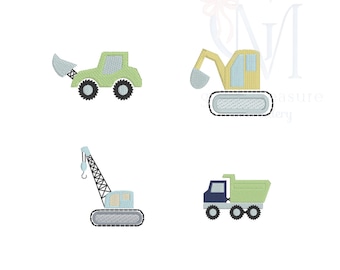 Mini Fill Construction Crew Bundle Machine Embroidery Design