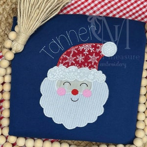 Vintage Santa Zig Zag Applique Machine Embroidery Design