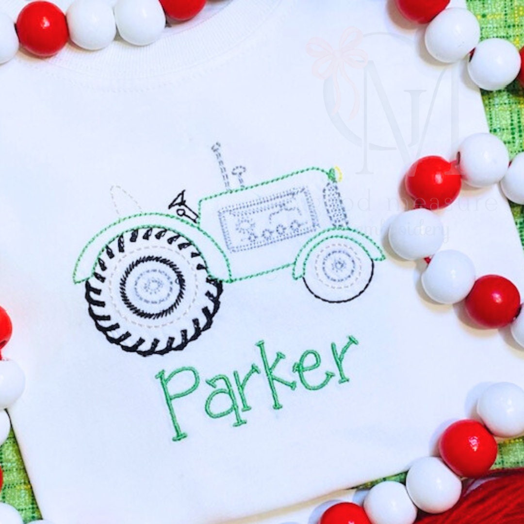 Vintage Farm Tractor Vintage Stitch Machine Embroidery Design - Etsy