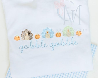 Cross Stitch Turkey and Pumpkin Machine Embroidery Design