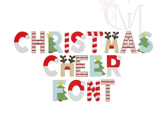 Christmas Cheer Font Machine Embroidery Design