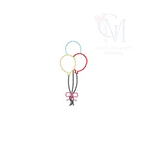 Balloon Bundle Mini Vintage Stitch Machine Embroidery Design