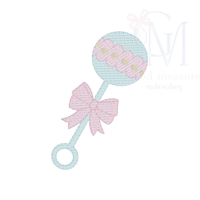 Baby Rattle Sketch Machine Embroidery Design Etsy Ireland