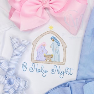 Nativity Scene Sketch Machine Embroidery Design