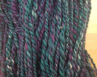 Handspun effect yarn made from German merino wool and silk