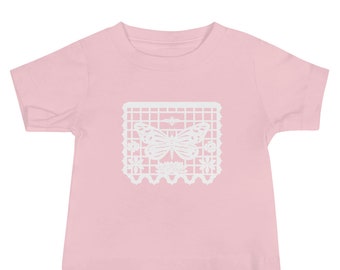 Butterfly baby t-shirt from the animal alphabet book A Is For Alpaca And Amigos © by Lisa Osterman