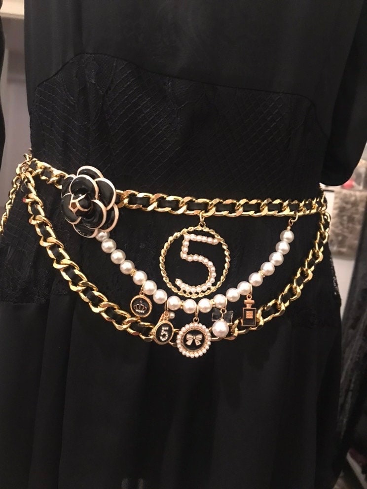 Chanel Chain Belt Etsy
