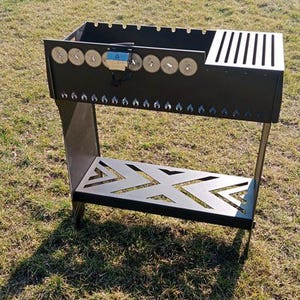 Parrilla para 8 brochetas con rotación automática de brochetas &quot;ASHUR RS2&quot;