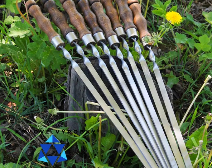 Grilling accessory.BBQ Skewers.With Wooden Handles.Grill master. Gifts. Mens gifts