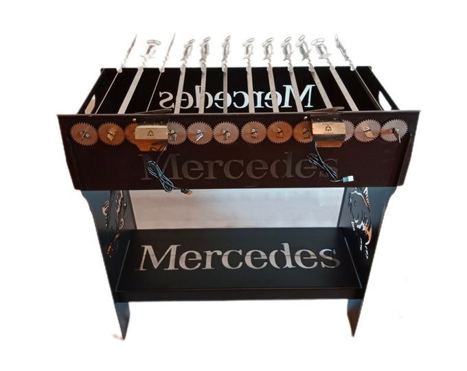 Garden grill with your logo and inscription