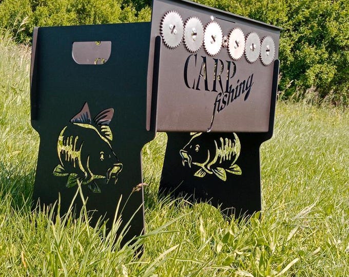 Tourist folding Grill "Carp".Personalized grill. Barbecue grill.