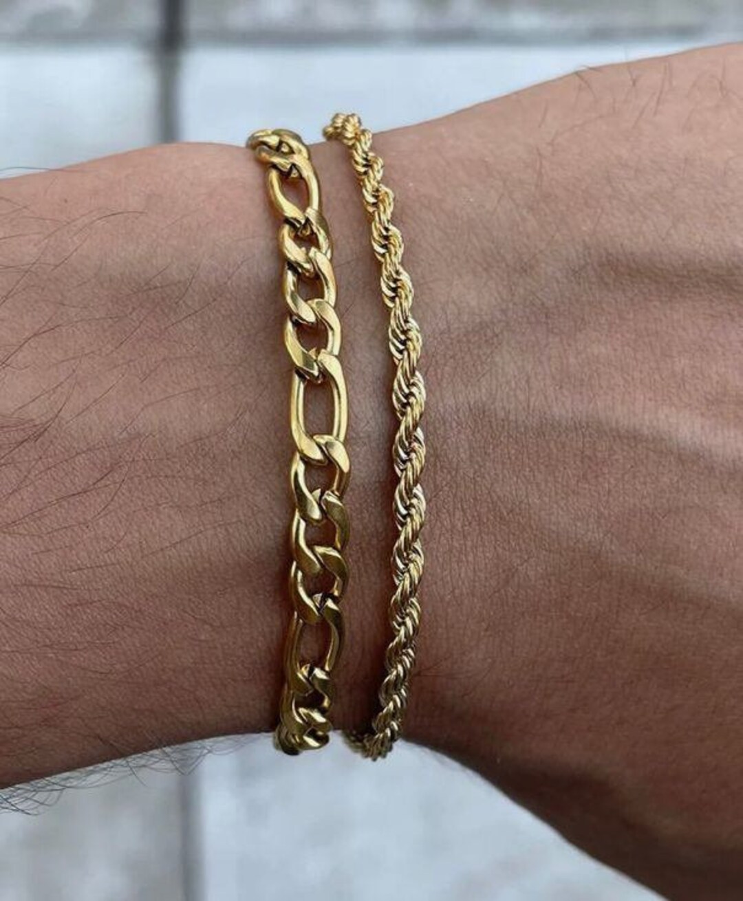 Goldum NYC 6mm Royal Figaro Link Bracelet – Real 10K Yellow Gold, Made In Italy, Lobster Clasp