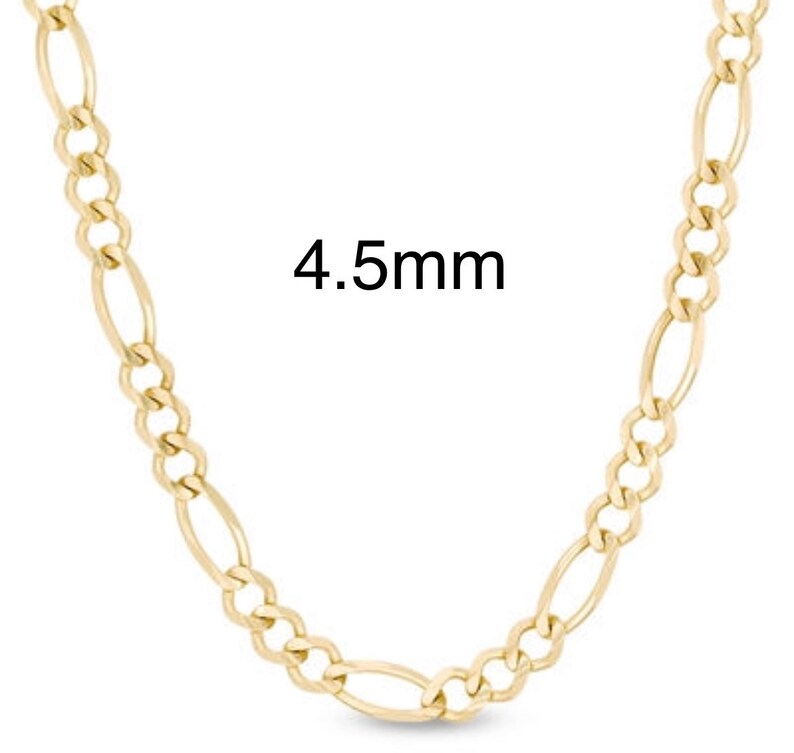 14k Solid Gold Figaro Chain Figaro Gold Chain Mens Chain Etsy