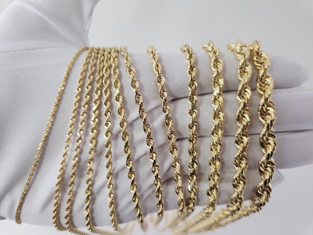 6.5mm Diamond Cut Franco Chain, 18K Gold Chain Men’s Solid Gold Necklace 26 Inches / Lion & Snake Clasp