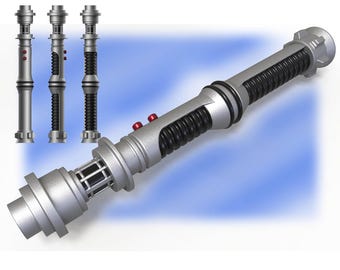 Sable de luz de Kyle Katarn / Fuerzas Oscuras, Caballero Jedi / Réplica impresa en 3D