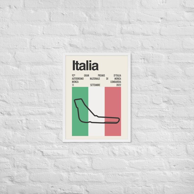 2022 Italian Grand Prix Print Formula 1 Art F1 Track Circuit Outline ...