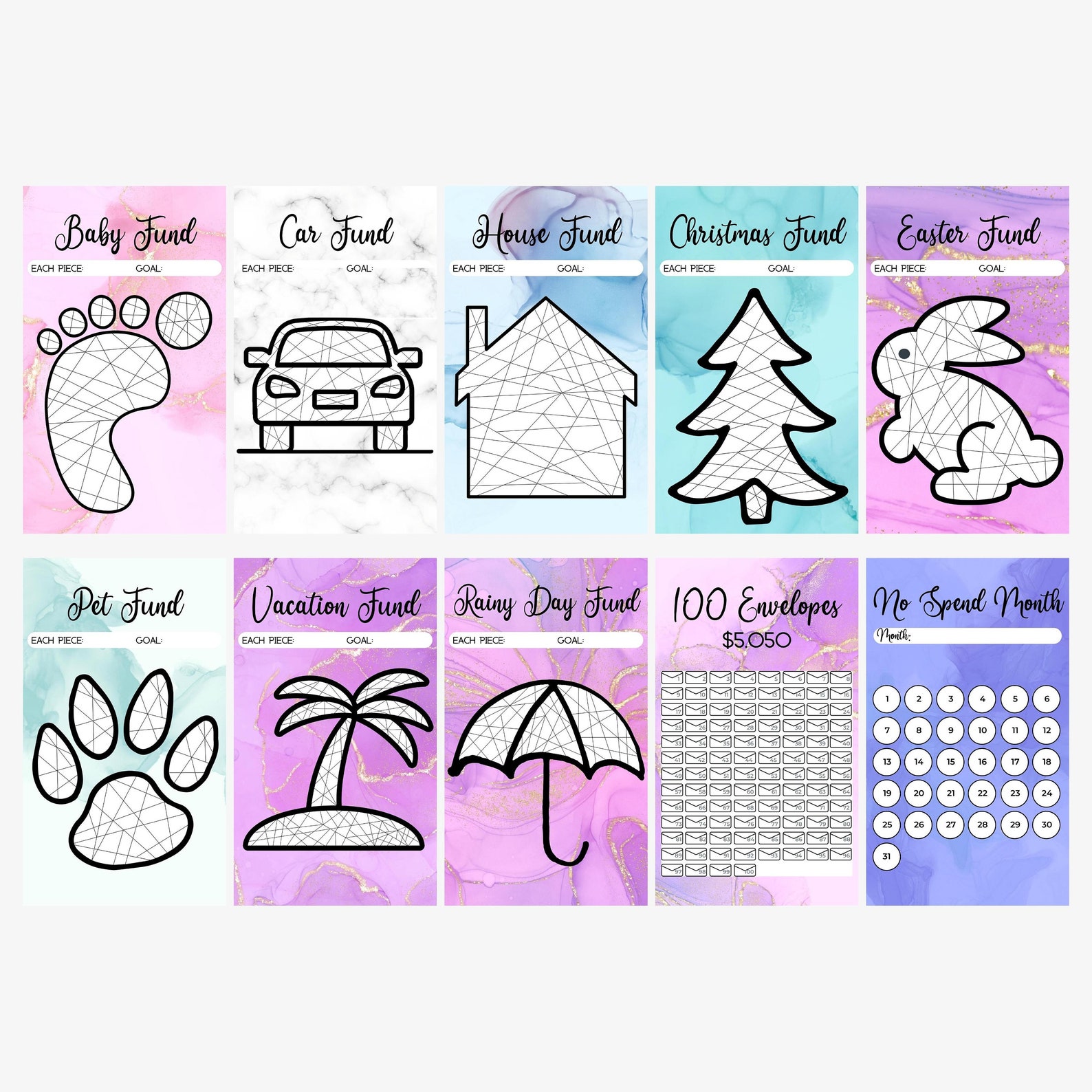 Printable A6 Savings Challenge A6 Savings Fund A6 Savings - Etsy