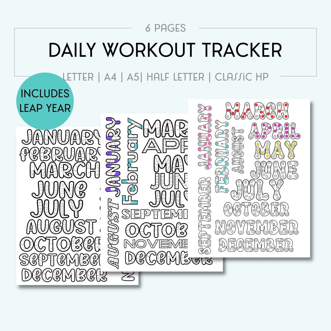 2024 Leap Year Habit Tracker, 2024 Workout Tracker Bundle, 366 Daily