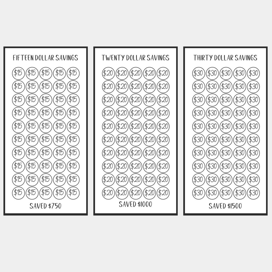 Printable Savings Challenge Bundle A6 Savings Challenge Cash Budget ...