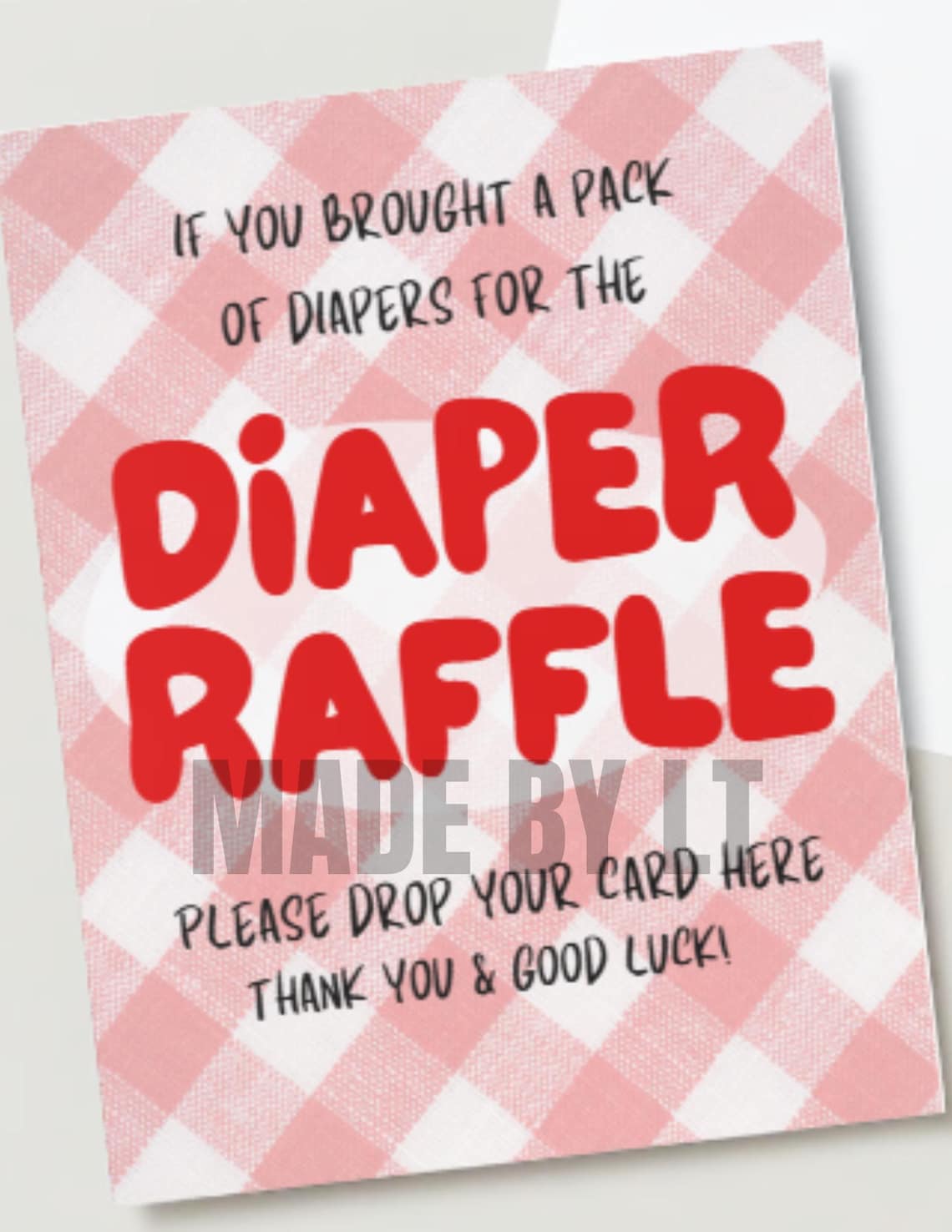 Diaiper Raffle Sign Diaper Raffle Sign, Baby Shower Diaper Raffle Sign, Pizza Party Baby ...