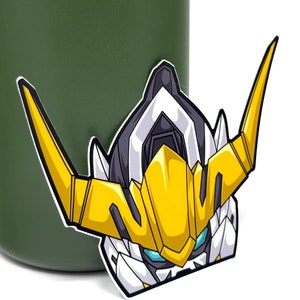 Mech Orphan Warrior Peeker Decal – Iron Space Robots Anime Vinyl Stickers