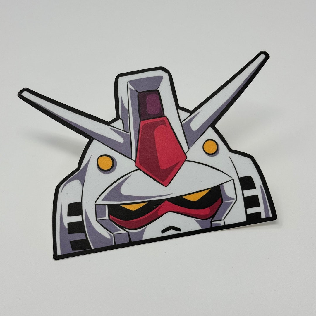 Classic Mech Pilot Vinyl Sticker Retro Robot Peeker Decal - Etsy
