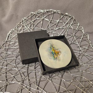 Posavasos de cerámica pintado a mano 1 pieza