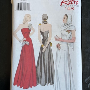 Vintage Butterick Pattern 6408, Retro Butterick &#39;48, Size 18, 20, 22