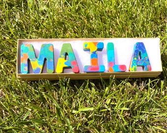 10-15-20 Names  - Name Crayon Party Favors! Bulk Orders - Party Favors for Pre K and Kindergarten - 3 and 4 year old party favors