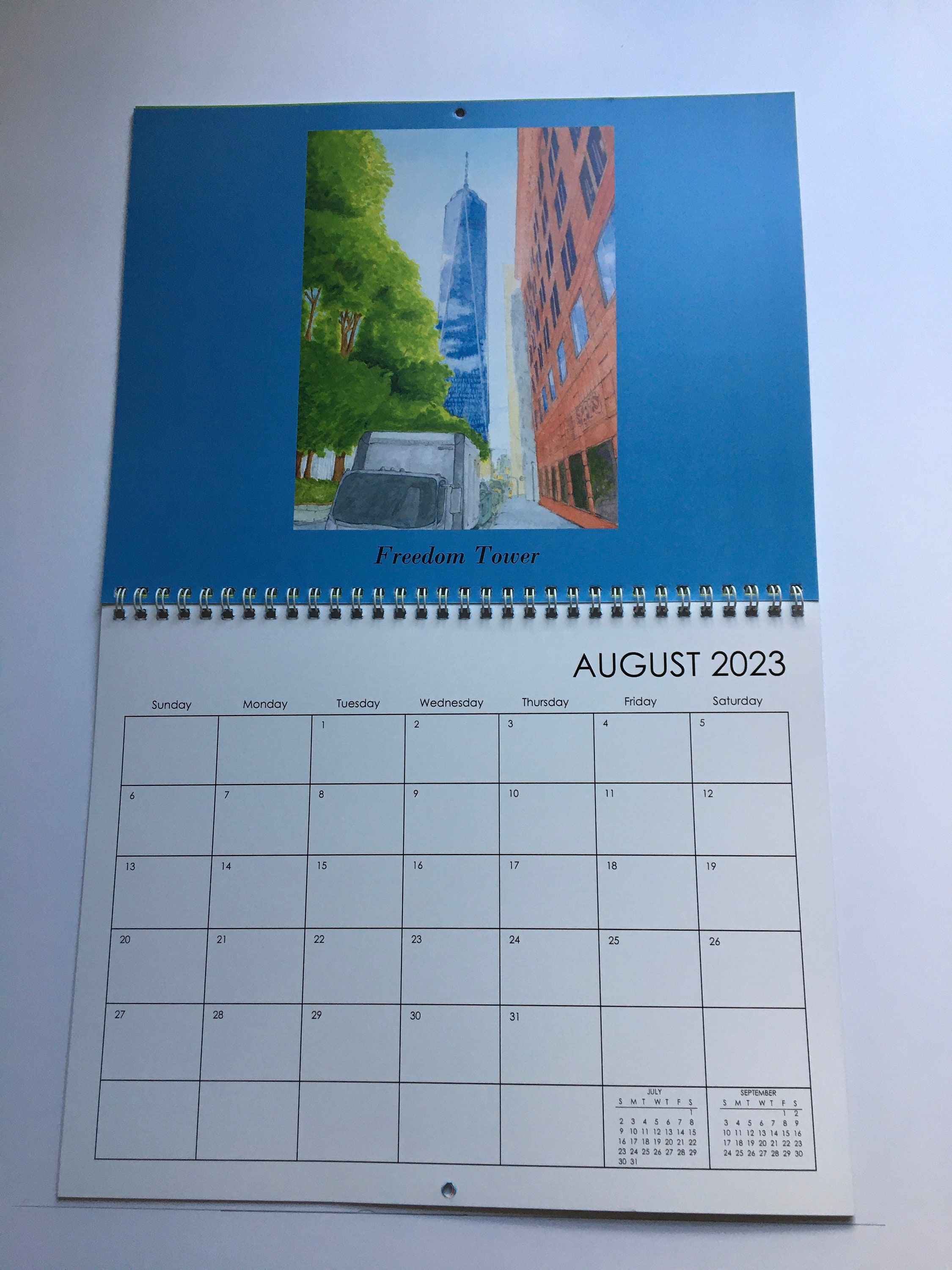 Manhattan Landmarks Wall Calendar 2023 Etsy