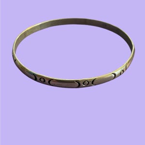 Mexican 925 Sterling Silver Moon Phase Bangle Vintage Bangle Bracelet