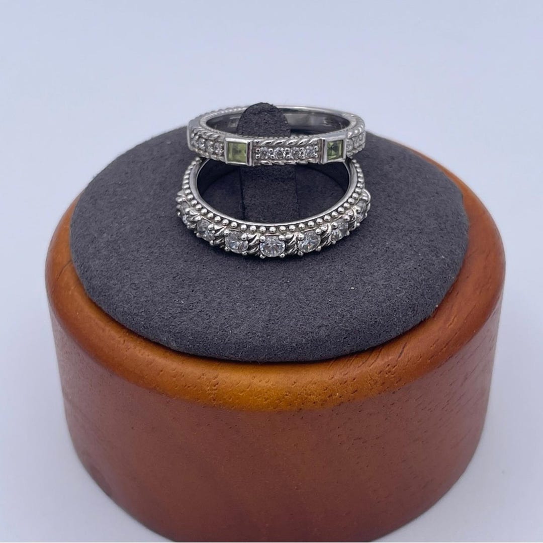 Ripka Stack Rings Judith Ripka Ring Lot Stackable Bands 925 Sterling Silver Thailand Size ...