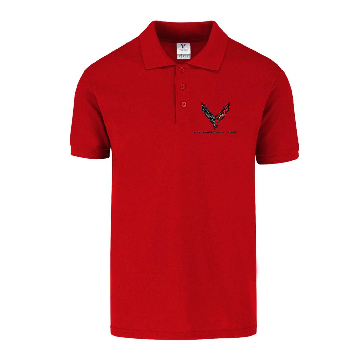 Corvette Logo C8 Polo Embroidered Polo Shirt