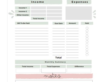 Planificador de presupuesto mensual - Productividad